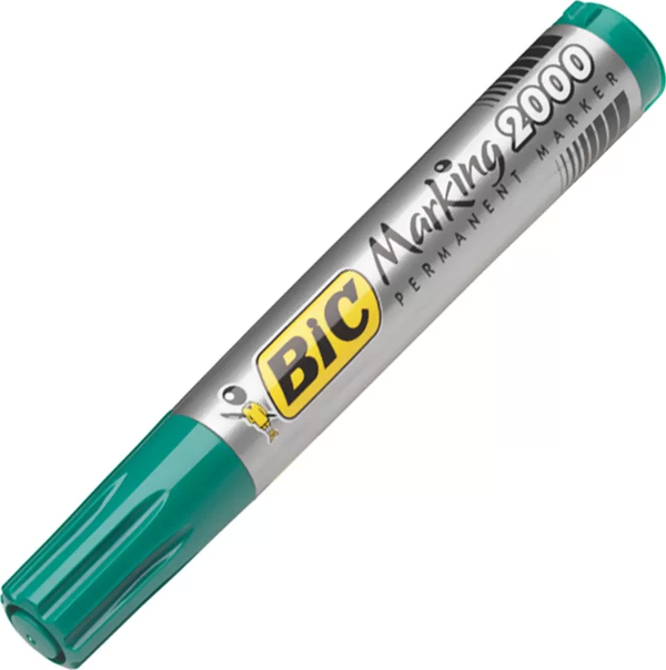BİC 2000 PERMANENT MARKÖR KOLİ KALEMİ YUVARLAK UÇ YEŞİL - Image 1