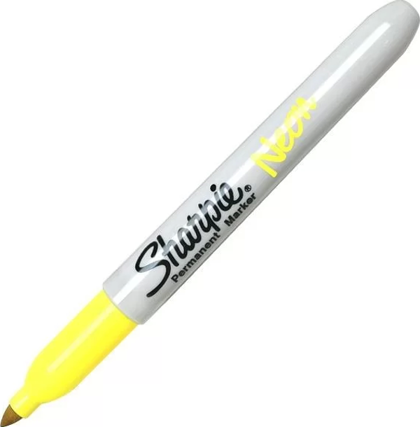 Sharpie 1881 Fine Neon Fosforlu Sarı Renkli Permanent Kalem - Image 1