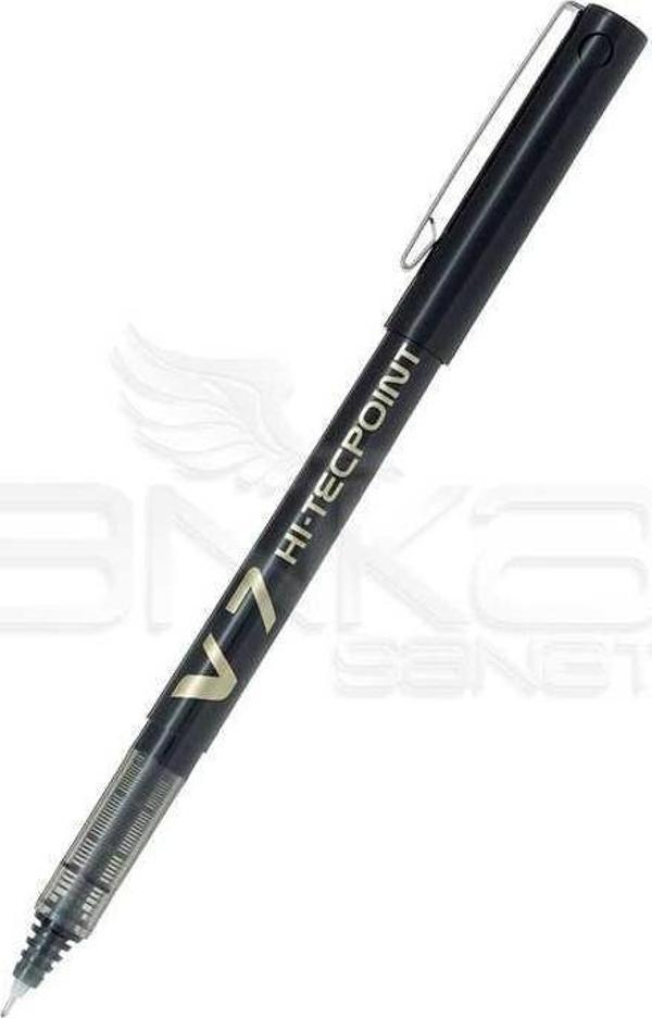 Pilot V7 Hi-Tecpoint İğne Uçlu Roller Kalem 0.7 Siyah - Image 1