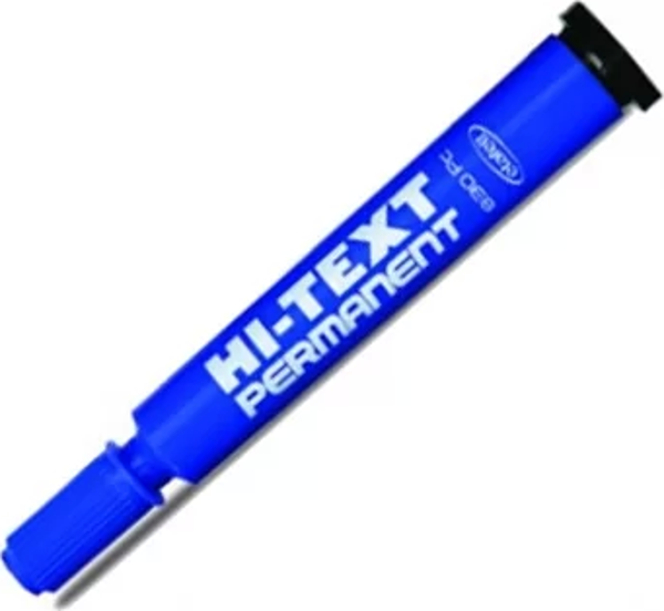 Hİ-TEXT 830PCM PERMANENT MARKÖR KOLİ KALEMİ KESİK UÇ MAVİ - Image 1