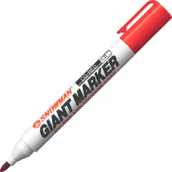 SNOWMAN CG-12 PERMANENT MARKÖR KOLİ KALEMİ YUVARLAK UÇ SİYAH - Image 1
