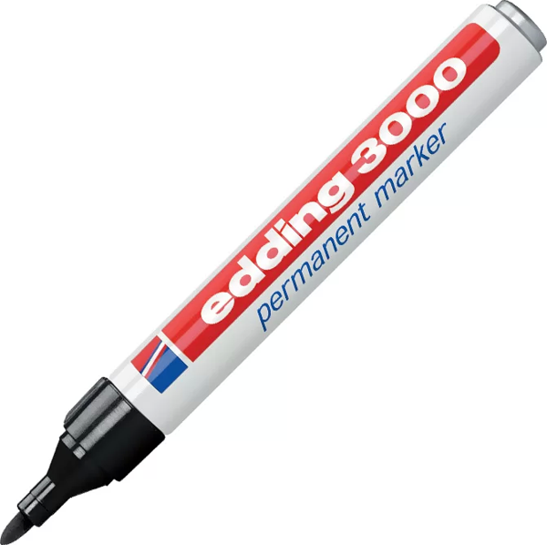 EDDİNG 3000 PERMANENT MARKÖR YUVARLAK UÇ SİYAH - Image 1