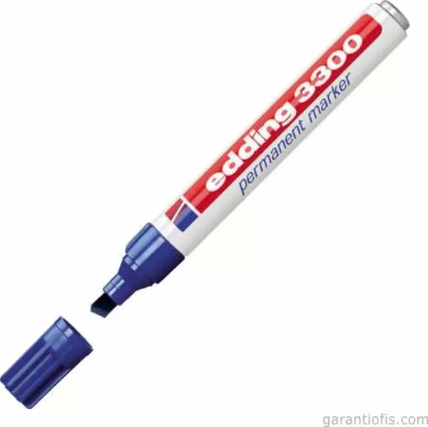 Edding 3300 Mavi Kesik Uçlu Permanent Marker Endüstriyel Kalem - Image 1