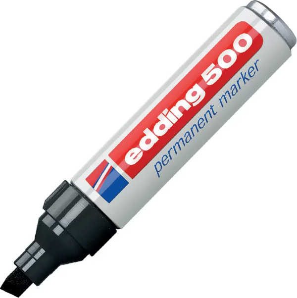 EDDİNG 500 PERMANENT MARKÖR KESİK UÇ SİYAH - Image 1