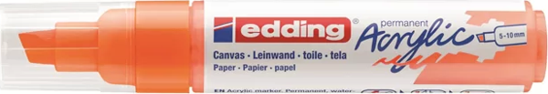 EDDİNG ED5000066 AKRİLİK MARKÖR KALIN UÇLU 5.0-10.0mm FOSFORLU TURUNCU - Image 1