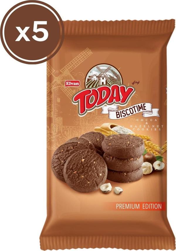 Biscotime Kakaolu Fındık Parçacıklı Kurabiye 250 Gr. (5 Adet) - Image 1
