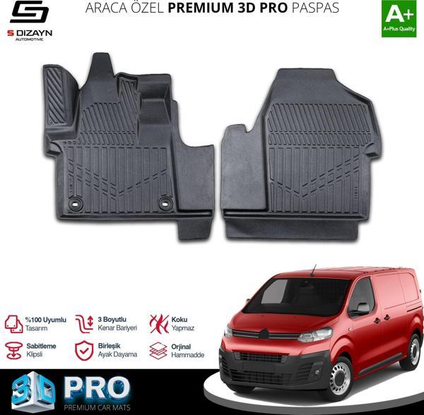 Citroen Jumpy Panelvan 3D Pro Havuzlu Ön 2'Li Paspas 2016 Üzeri A+ Kalite - Image 1