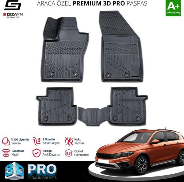 Fiat Egea Cross 3D Pro Havuzlu Paspas 2020 Üzeri A+ Kalite - Image 1
