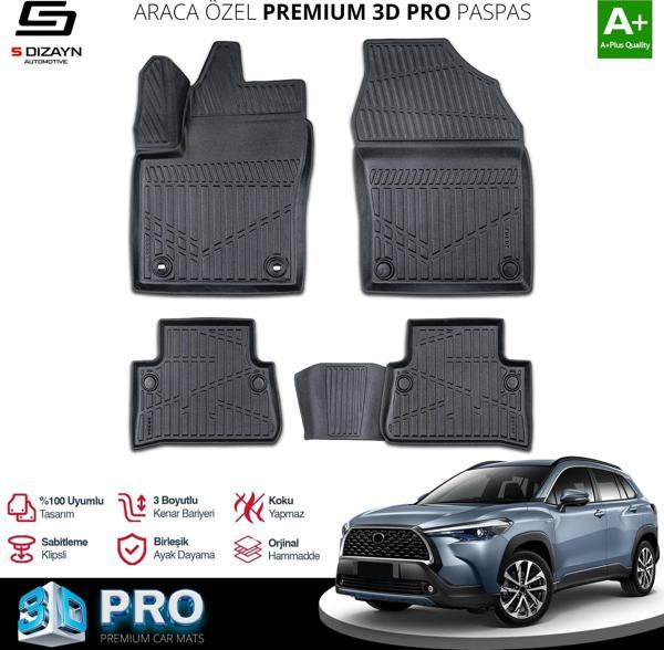 Toyota Corolla Cross 3D Pro Havuzlu Paspas 2022 Üzeri A+ Kalite - Image 1
