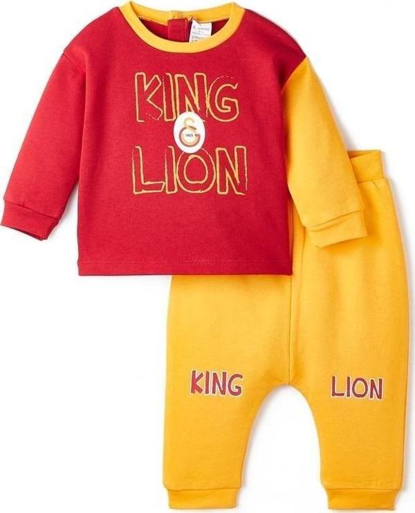 Galatasaray Orijinal Sarı Kırmızı Bebek Eşofman Takımı - Image 1