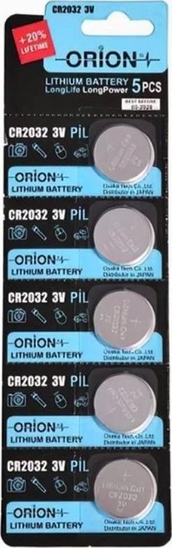 CR2032 Pil Düğme Para Pil 3V Bios Kumanda Tartı Saat Araba Anahtarı-5 Adet - Image 1