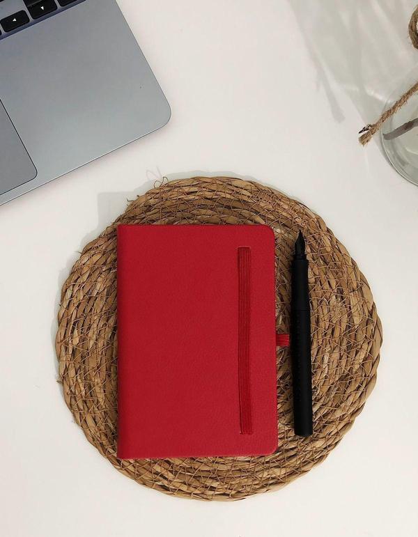 Copyder Termo Deri Çizgili Sert Kapaklı Cep Boy Defter - Image 1