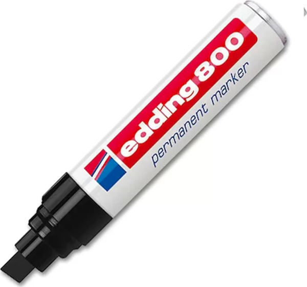 EDDİNG 800 PERMANENT MARKÖR KESİK UÇ SİYAH - Image 1