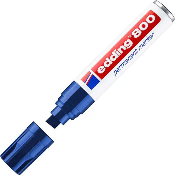 Edding 800 Permanent Markör Kesik Uçlu Mavi - Image 1