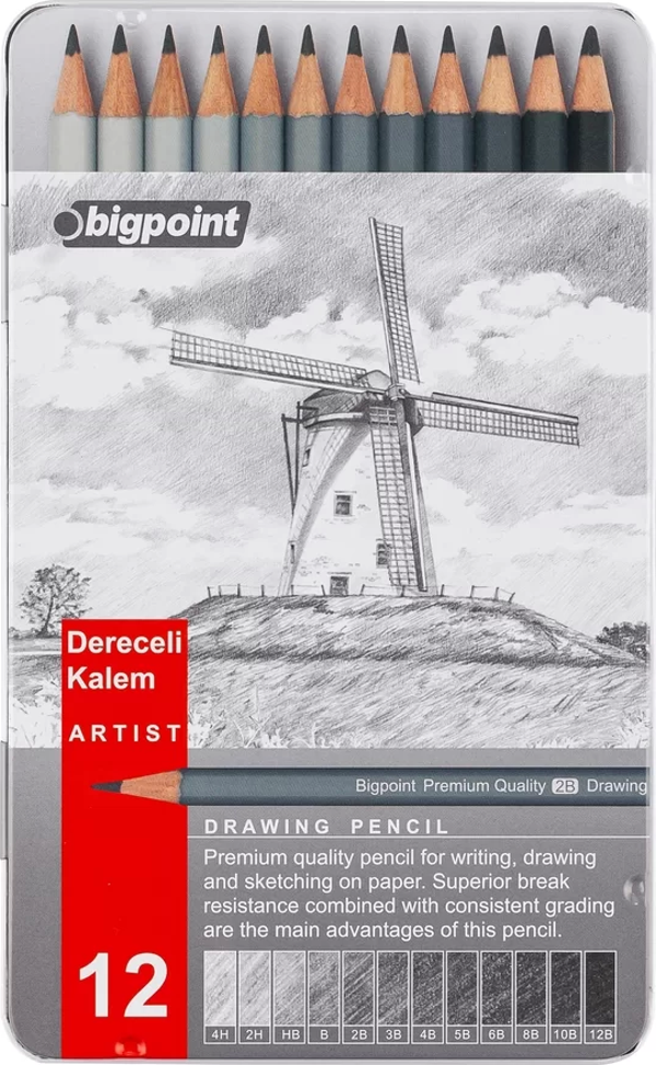 Bigpoint Dereceli Kalem 12'li Metal Kutu - Image 1