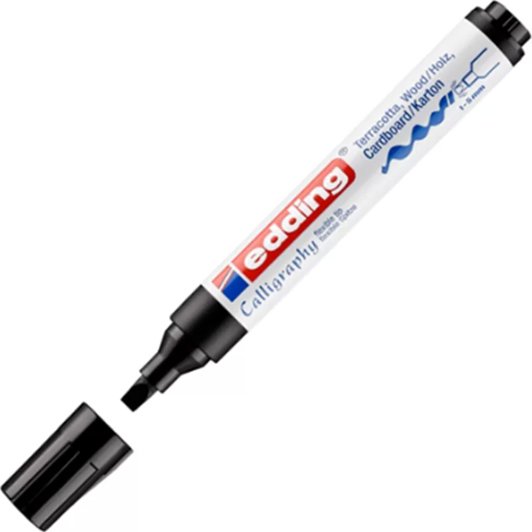 EDDİNG E-1455 KALİGRAFİ KALEMİ 5mm SİYAH - Image 1
