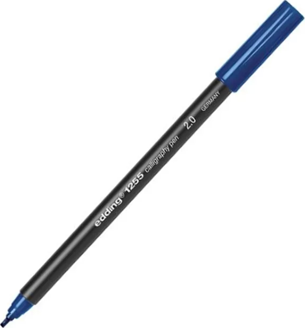 EDDİNG 1255 KALİGRAFİ KALEMİ 2mm ÇELİK MAVİSİ - Image 1