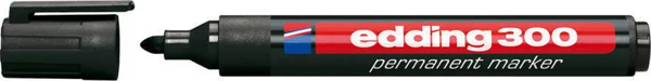 Edding E-300 Permanent Markör Yuvarlak Uçlu Siyah - Image 1