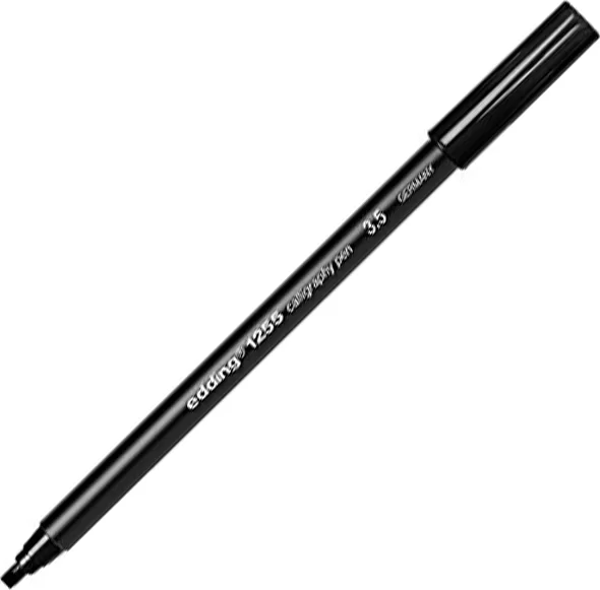 EDDİNG 1255 KALİGRAFİ KALEMİ 3.5mm SİYAH - Image 1