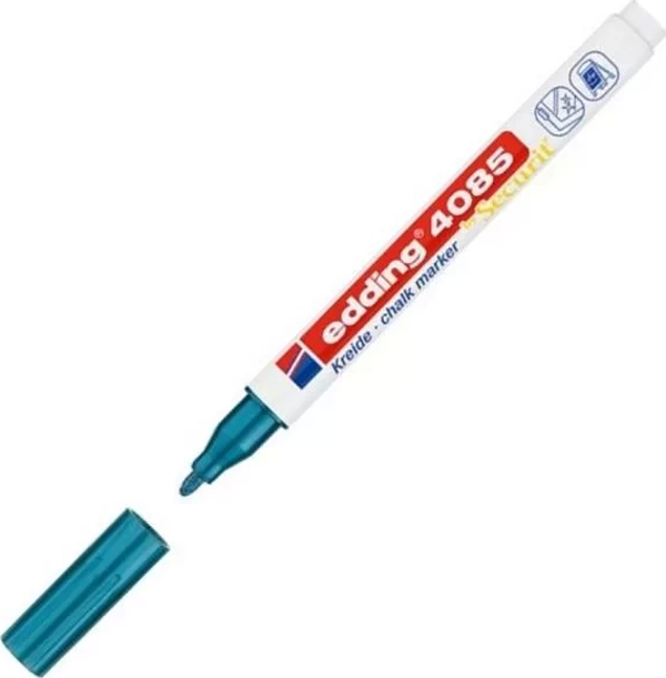 EDDİNG E-4085 LİKİT TEBEŞİR VE CAM KALEMİ METALİK MAVİ - Image 1