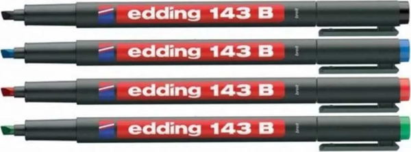 Edding 143B Kesik Uçlu Permanent Markör Kalemi - Image 1