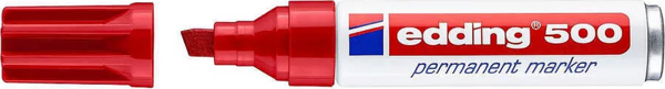 Edding E-500 Permanent Markör Kesik Uçlu Kırmızı - Image 1