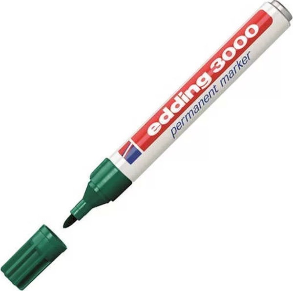Edding Ed-3000 Permanent Markör Yuvarlak Uçlu Yeşil - Image 1