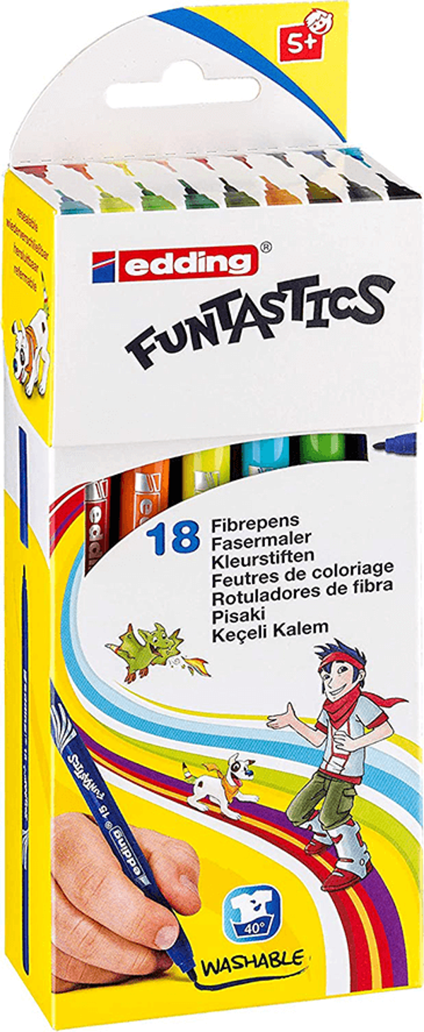 Edding Funtastics Yıkanabilir İnce Uçlu Keçeli Kalem 18 li - Image 1
