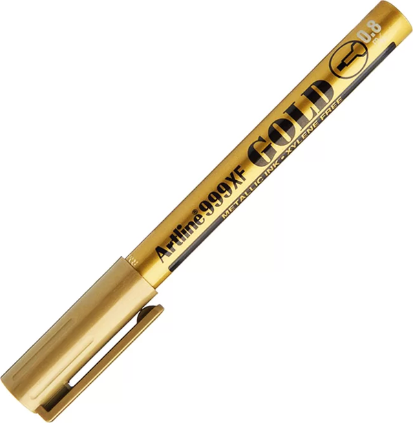 ARTLİNE 999XF DAVETİYE KALEMİ MARKÖR 0.8mm ALTIN YALDIZ - Image 1