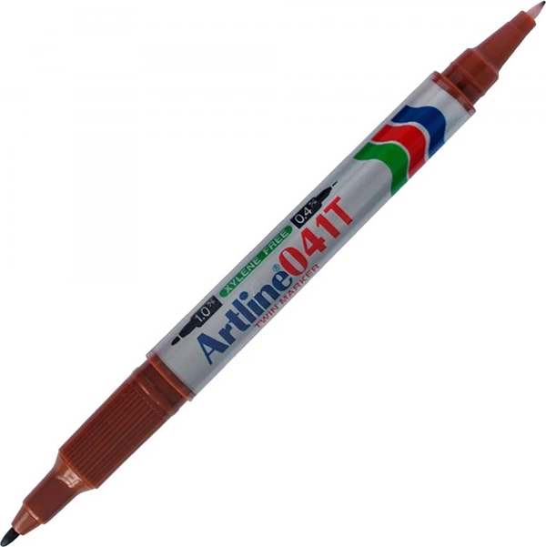 ARTLİNE EK-041T İKİ UÇLU PERMANENT MARKÖR KAHVE - Image 1