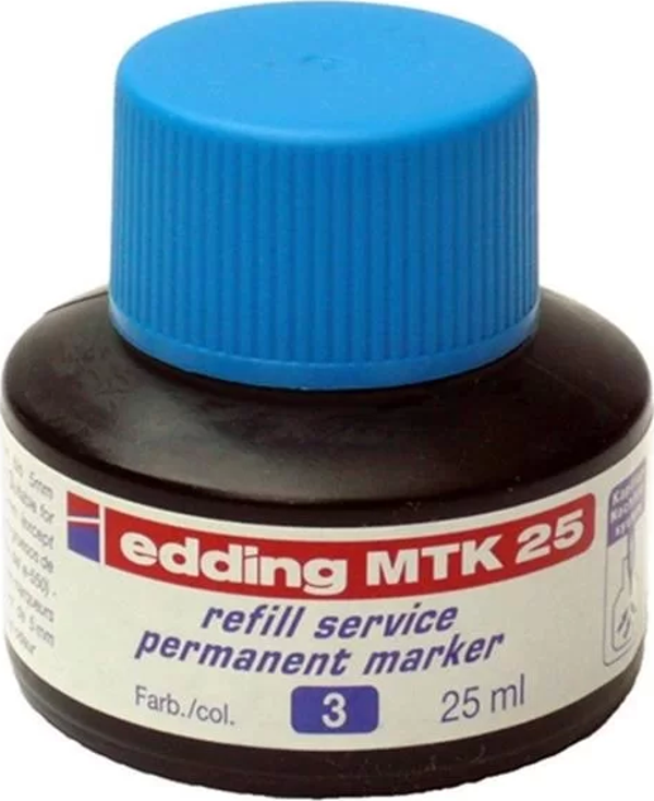 EDDİNG MTK 25 PERMANENT MARKÖR MÜREKKEBİ MAVİ 25ml - Image 1