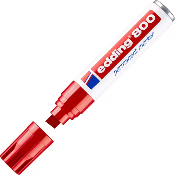 Edding Permanent Markör Kesik Uçlu Kırmızı - Image 1