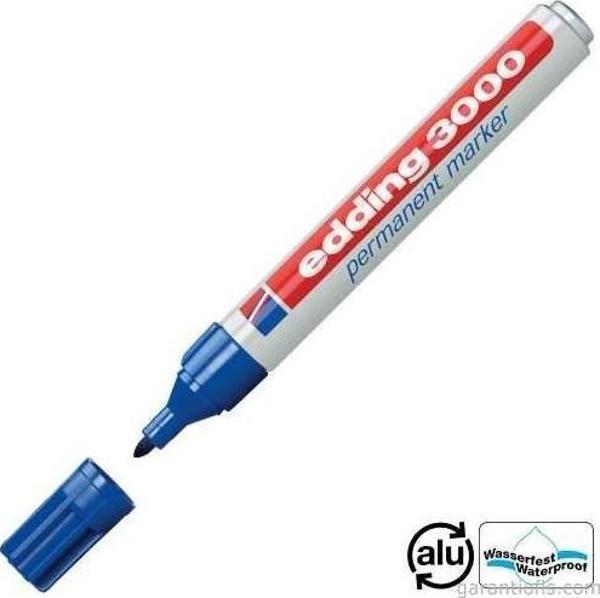 Edding 3000 Mavi Permanent Marker Endüstriyel Kalem - Image 1