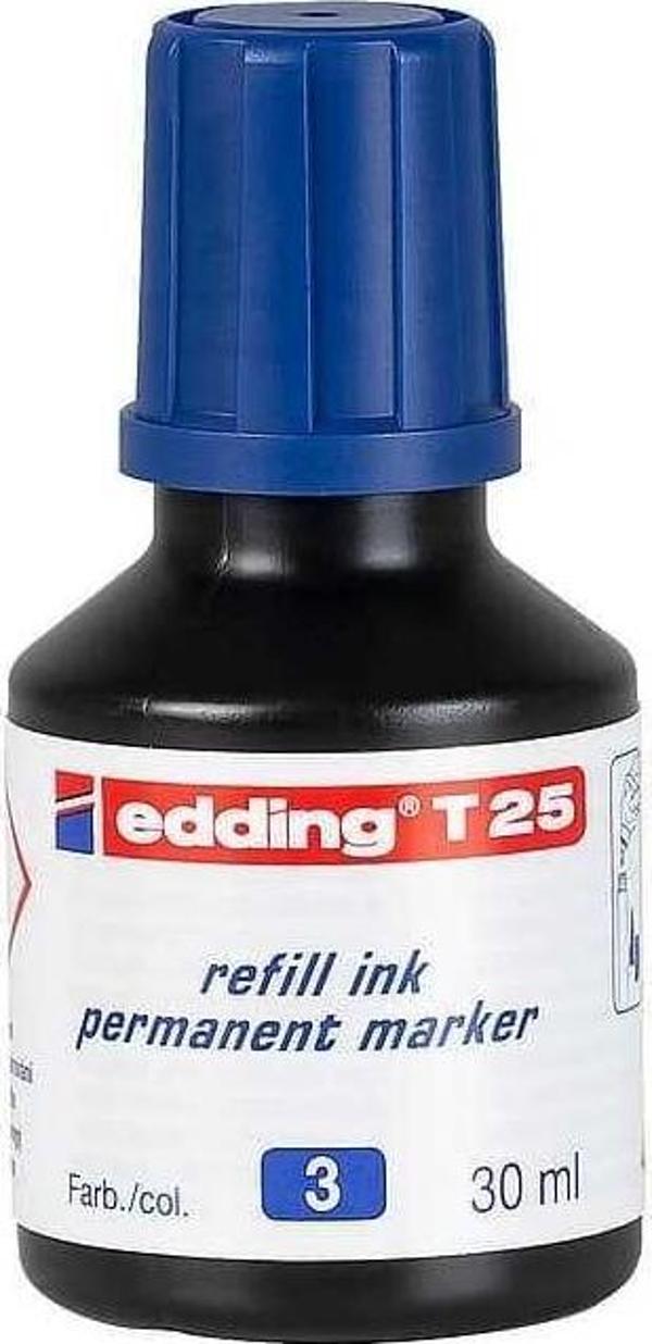 Edding Permanent Markör Yedek Mürekkep 25 ml Mavi - Image 1
