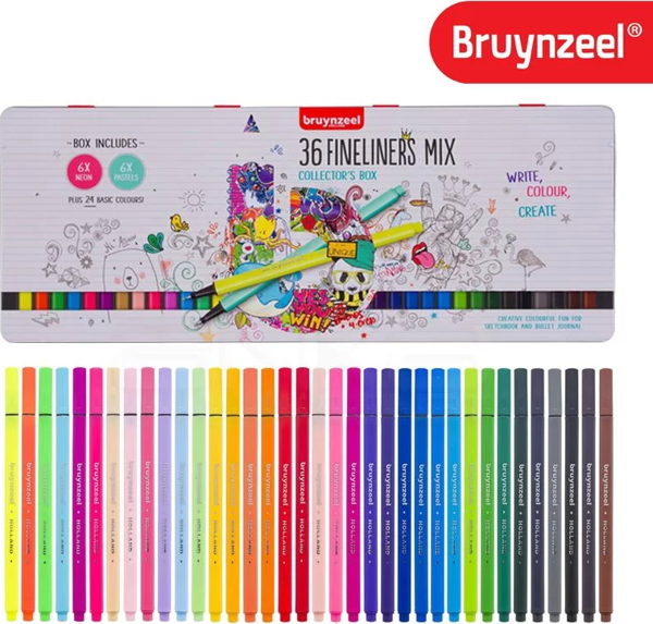 Bruynzeel Fineler İnce Uçlu Keçeli Kalem 36lı Set 0.4mm 60241036 - Image 1