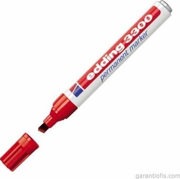 Edding 3300 Kesik Uçlu Kırmızı Permanent Marker Kalem - Image 1