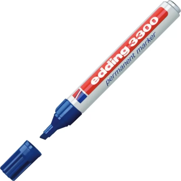 EDDİNG 3300 PERMANENT MARKÖR KESİK UÇ MAVİ - Image 1