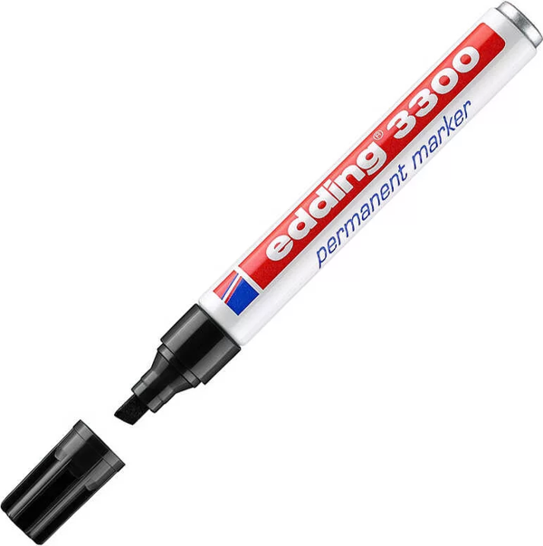 Edding 3300 Permanent Markör Kesik Uçlu Siyah - Image 1