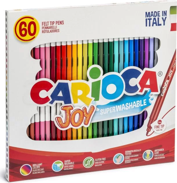 Carioca Joy Süper Yıkanabilir Keçeli Boya Kalemi 60lı 41015 - Image 1