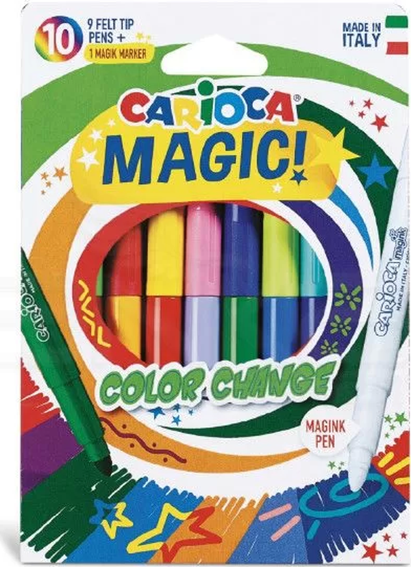 Carioca Magic Renk Değiştiren Sihirli Keçeli Kalem 9+1 Renk 42737 - Image 1