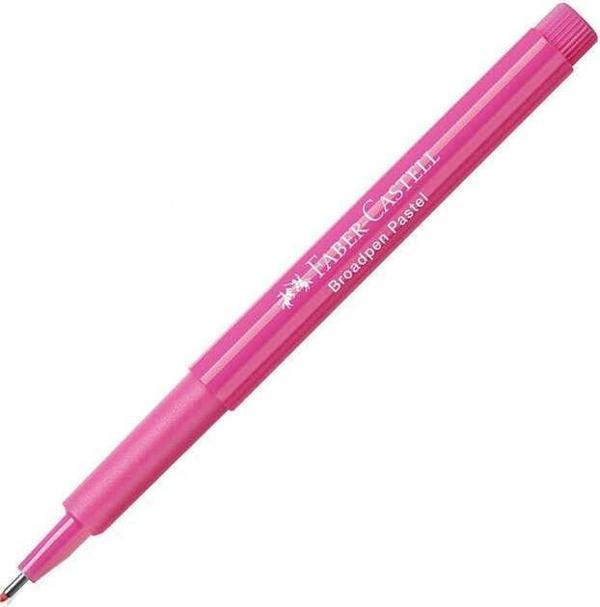 Faber Castell 1554 Broadpen Keçeli Kalem İnce Uç 0.8 mm Pastel Pembe - Image 1