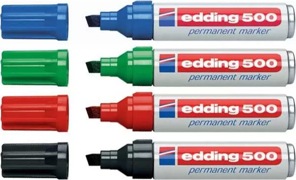Edding 500 Kesik Uçlu Permanent Markör Kalem 2-7mm - Image 1