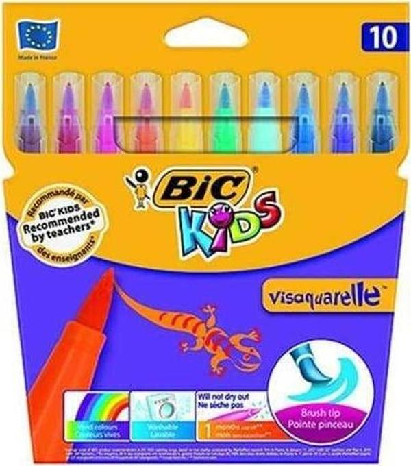 Bic Fırça Uçlu Keçeli Boya Kalemi 10'lu - Image 1