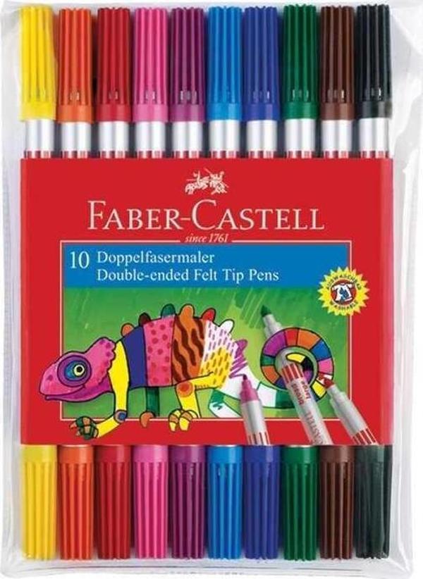 Faber Castell Çift Uçlu Keçeli Boya Kalemi 10'lu - Image 1