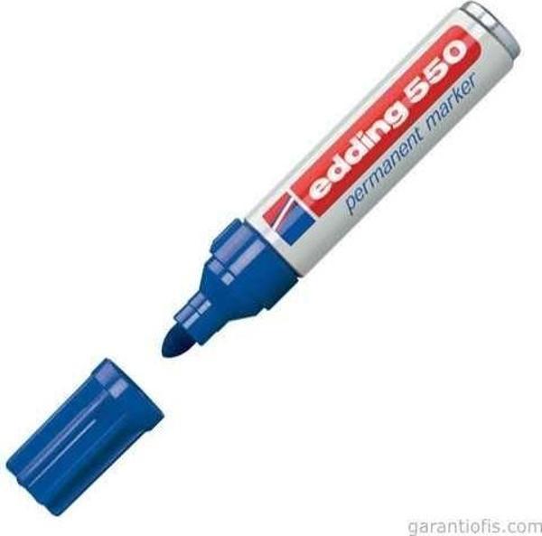 Edding 550 Yuvarlak Uçlu Mavi Permanent Markör (10lu Paket) - Image 1