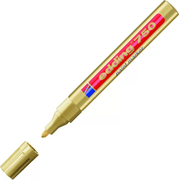 EDDİNG 750 HOBİ SANAT KALEMİ ALTIN (TAM ÖRTÜCÜ MARKÖR) - Image 1