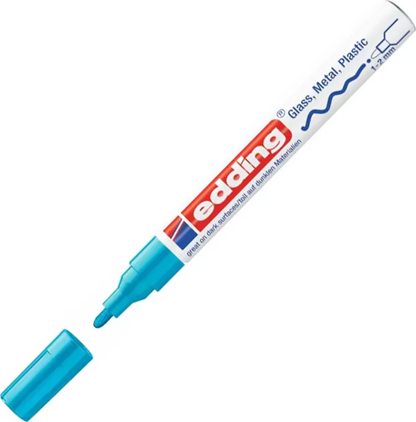 EDDİNG 751 HOBİ SANAT KALEMİ MAVİ (TAM ÖRTÜCÜ MARKÖR) - Image 1