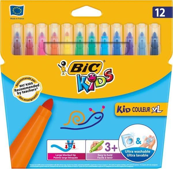 Bic Kid Couleur XL Keçeli Kalem 12 Renk 828966 - Image 1