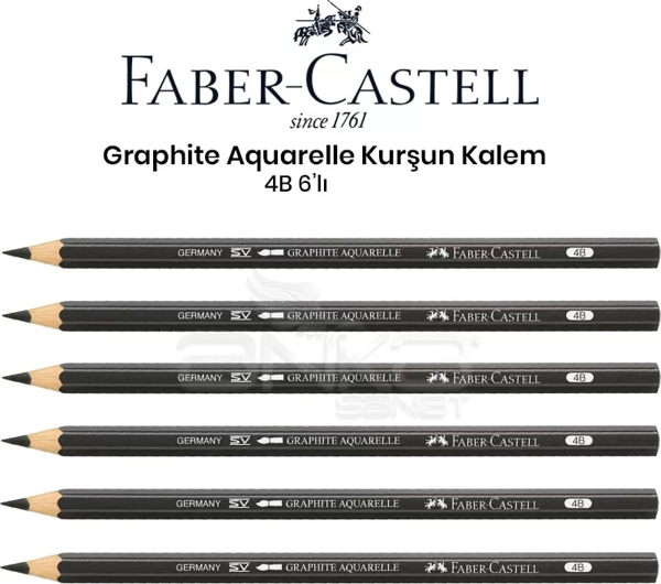 Faber Castell Graphite Aquarelle Kurşun Kalem 4B 6lı - Image 1