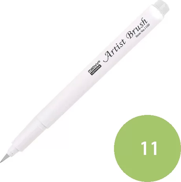 Marvy Artist Brush Fırça Uçlu Kalem 1100-11 Lt.Green - Image 1